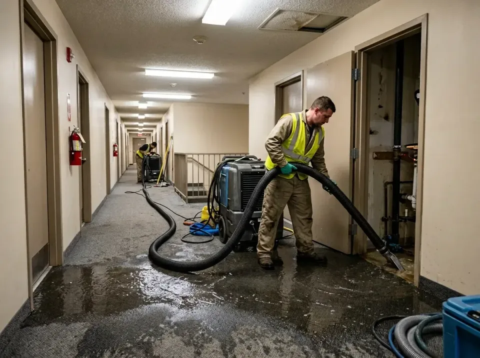 multi-unit-apartment-hallway-f-005 — frequently asked questions, Emergency Burst Pipe Water Extraction & Removal in New Carr…